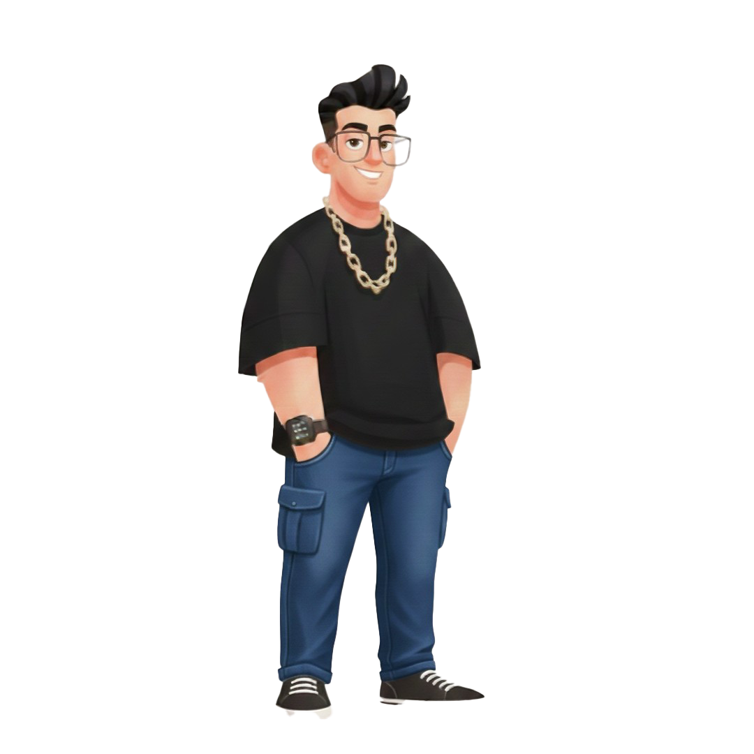 Mostafa's original illustrated character